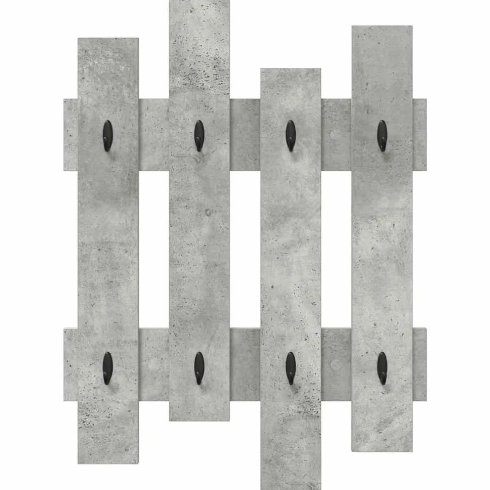 vidaXL Wandgemonteerde kapstok Muurmontage Beton Grijs 60 x 3 x 82 cm