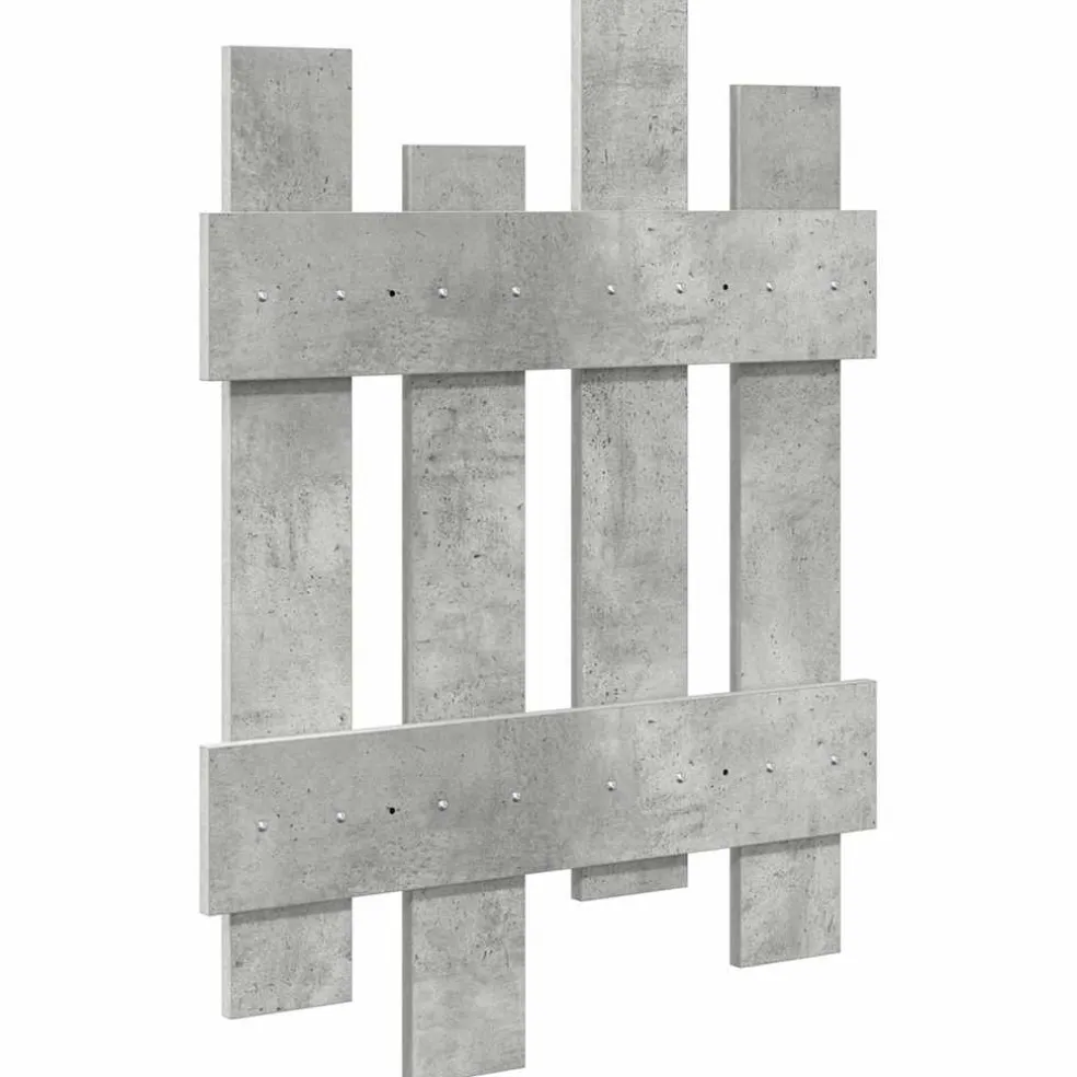 vidaXL Wandgemonteerde kapstok Muurmontage Beton Grijs 60 x 3 x 82 cm