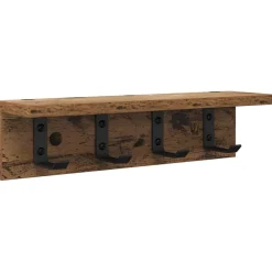 vidaXL Wandgemonteerde kapstok Muurmontage Oudhout 40 x 10,5 x 10,5 cm