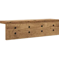 vidaXL Wandgemonteerde kapstok Muurmontage Oudhout 40 x 10,5 x 10,5 cm