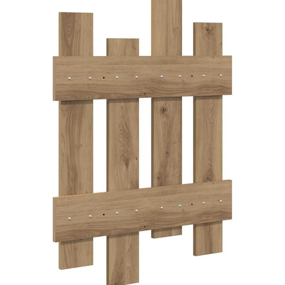 vidaXL Wandgemonteerde kapstok Muurmontage Artisan Eiken Bewerkt hout