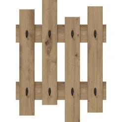 vidaXL Wandgemonteerde kapstok Muurmontage Artisan Eiken Bewerkt hout