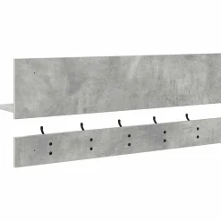 vidaXL Wandgemonteerde kapstok Muurmontage Beton Grijs 90 x 15 x 36 cm