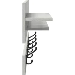 vidaXL Wandgemonteerde kapstok Muurmontage Beton Grijs 90 x 15 x 36 cm