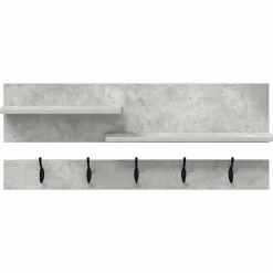 vidaXL Wandgemonteerde kapstok Muurmontage Beton Grijs 90 x 15 x 36 cm