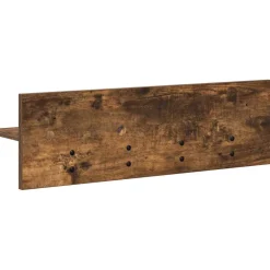 vidaXL Wandgemonteerde kapstok Muurmontage Gerookt eiken Bewerkt hout