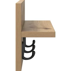 vidaXL Wandgemonteerde kapstok Muurmontage Artisan Eiken Bewerkt hout