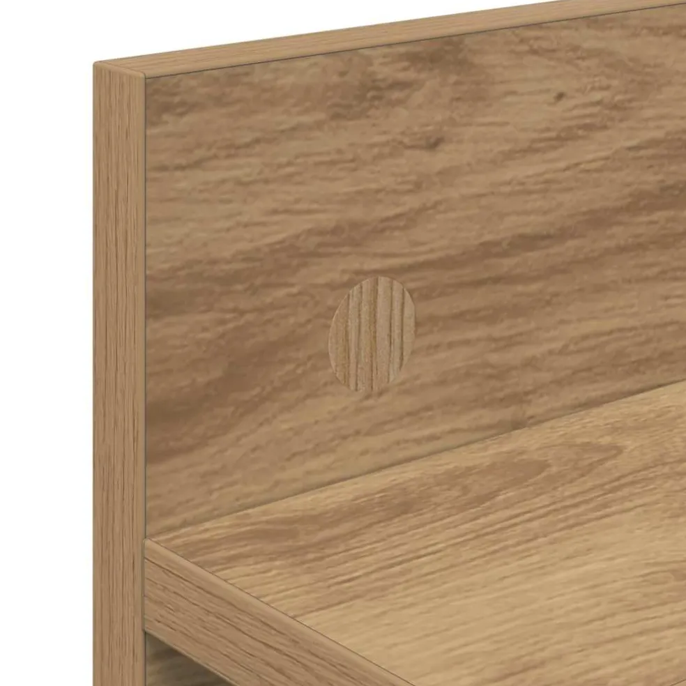 vidaXL Wandgemonteerde kapstok Muurmontage Artisan Eiken Bewerkt hout