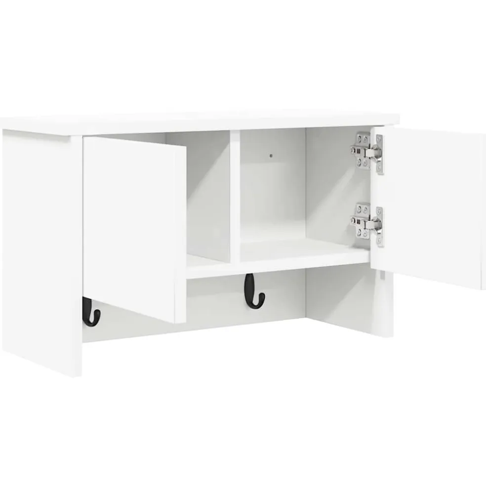 vidaXL Wandgemonteerde kapstok Muurmontage Wit 50 x 20 x 30 cm