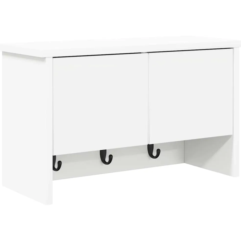 vidaXL Wandgemonteerde kapstok Muurmontage Wit 50 x 20 x 30 cm