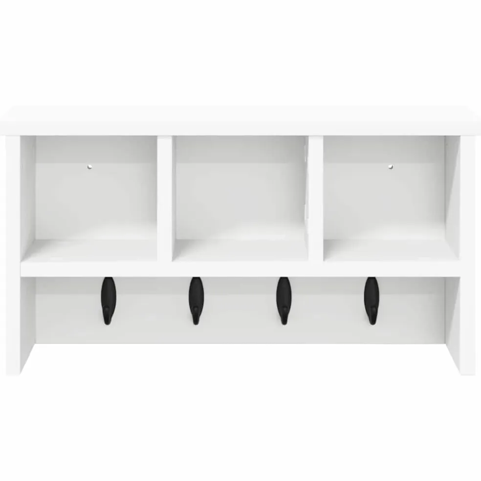 vidaXL Wandgemonteerde kapstok Muurmontage Wit 50 x 16 x 26 cm