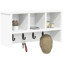 vidaXL Wandgemonteerde kapstok Muurmontage Wit 50 x 16 x 26 cm