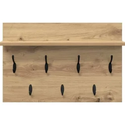 vidaXL Wandgemonteerde kapstok Muurmontage Artisan Eiken Bewerkt hout