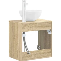 vidaXL Wandgemonteerde wastafelmeubel Sonoma Eiken 49,5 x 41 x 64,5 cm