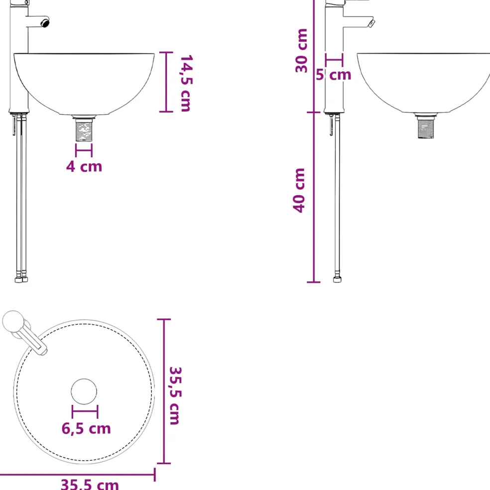 vidaXL Wandgemonteerde wastafelmeubel Sonoma Eiken 39 x 41 x 64,5 cm
