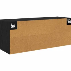vidaXL Wandgemonteerd tv-meubel GENNEP 102 x 33 x 40 cm Zwart eiken