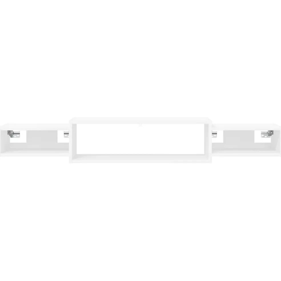 vidaXL Wandgemonteerd tv-meubel Muurmontage Wit 140 x 28 x 21 cm
