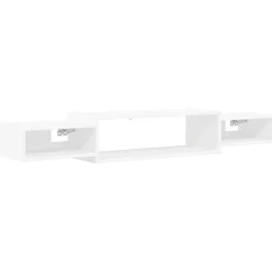 vidaXL Wandgemonteerd tv-meubel Muurmontage Wit 140 x 28 x 21 cm
