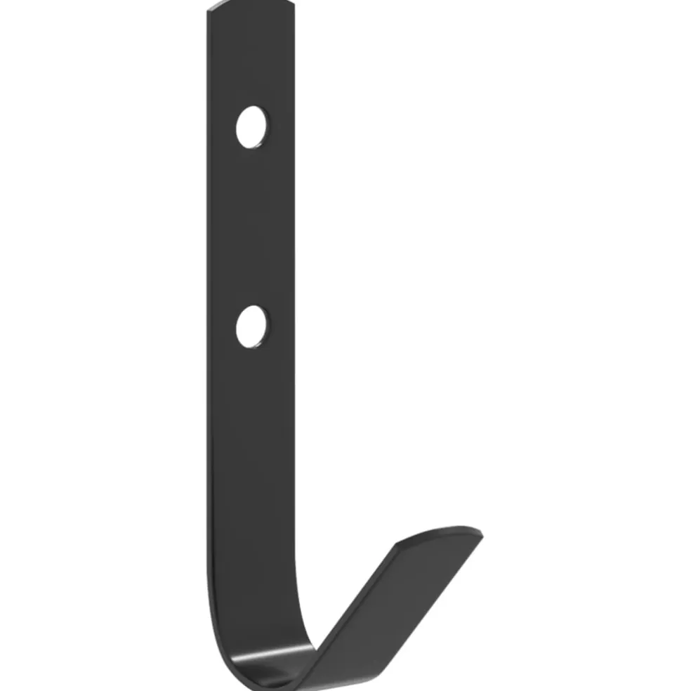 vidaXL Wandhaken 12 st J-vormig staal zwart