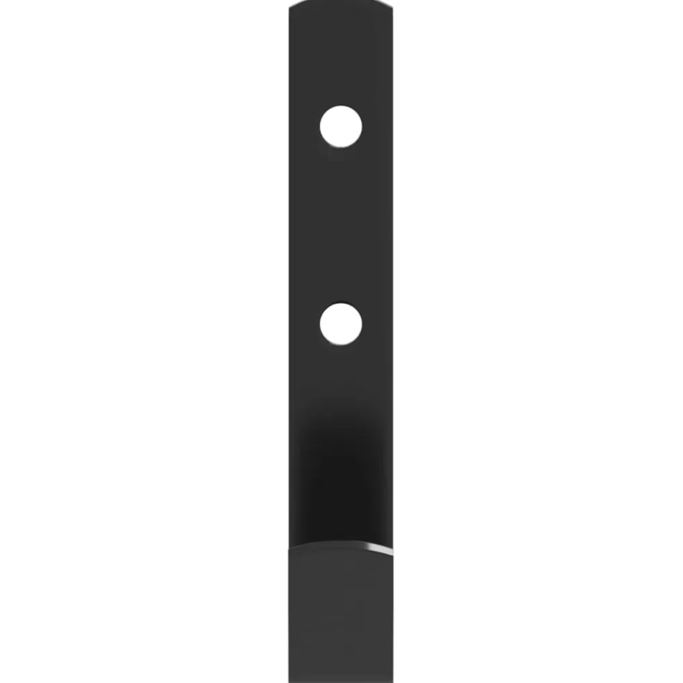 vidaXL Wandhaken 12 st J-vormig staal zwart