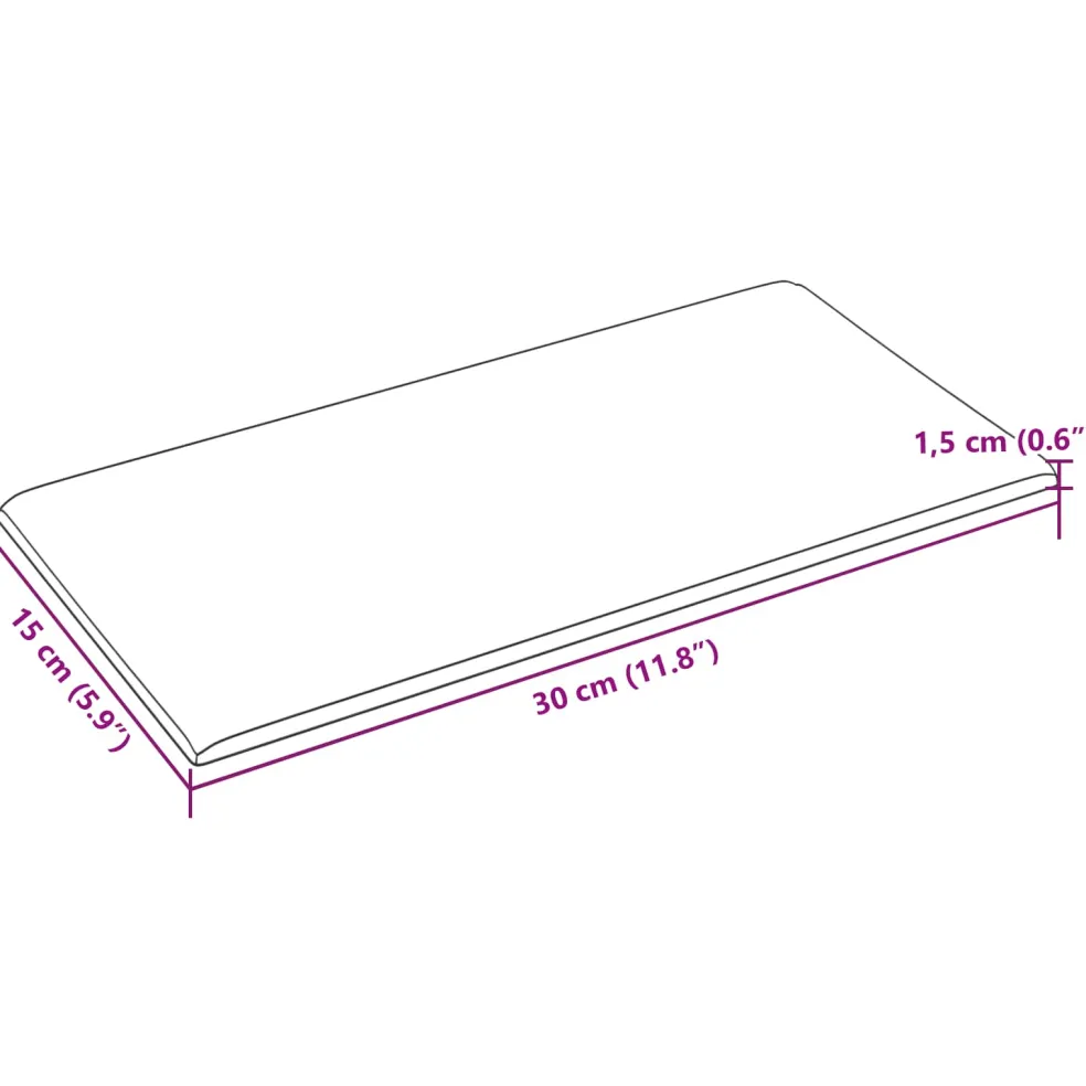 vidaXL Wandhoofdbord 12 st Crèmekleurig Fluweel