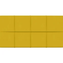 vidaXL Wandhoofdbord 12 st Geel Fluweel