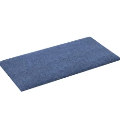 vidaXL Wandhoofdbord 12 st 30 x 15 cm Blauw Stof
