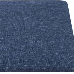 vidaXL Wandhoofdbord 12 st 30 x 15 cm Blauw Stof