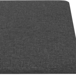 vidaXL Wandhoofdbord 12 st 30 x 15 cm Donkergrijs Stof