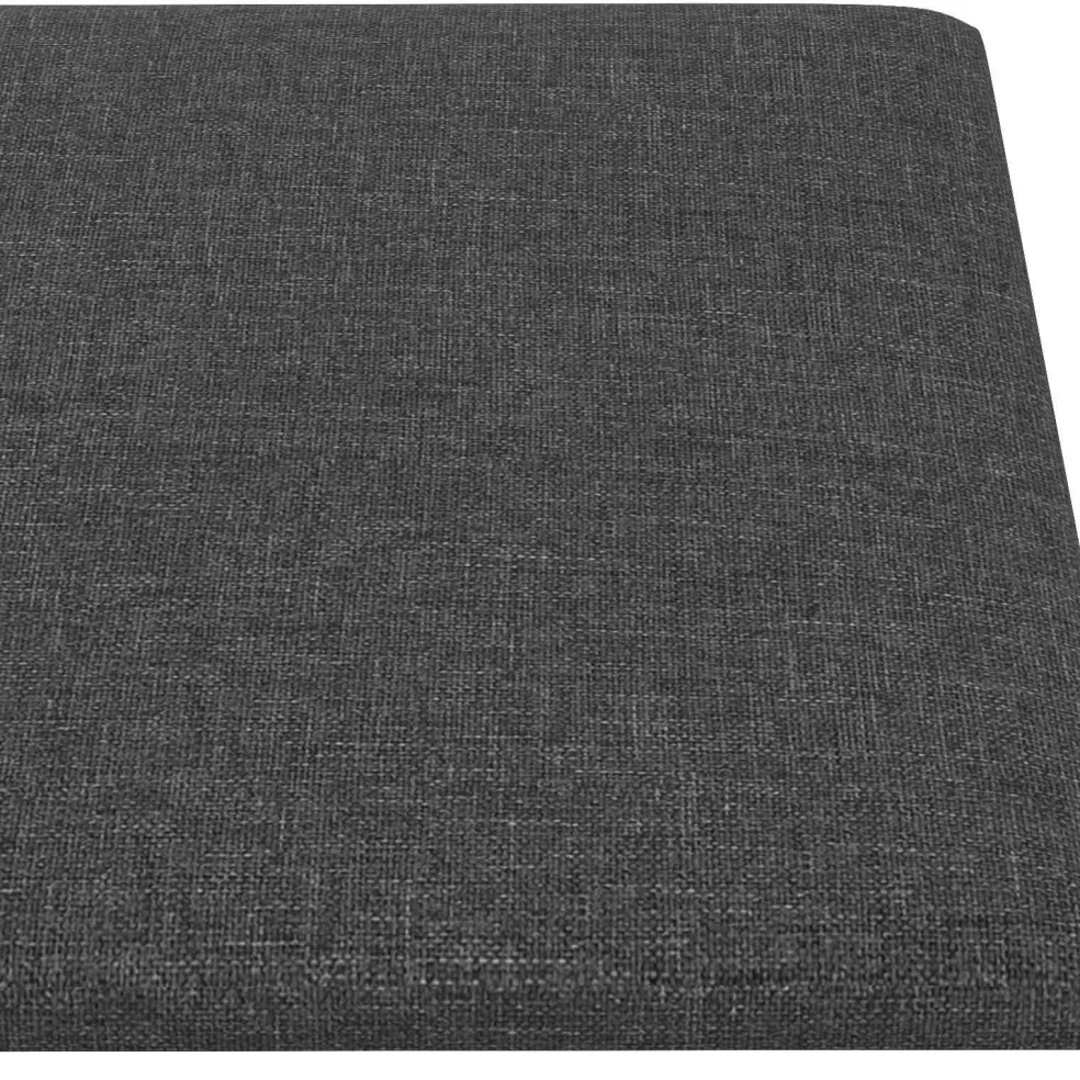 vidaXL Wandhoofdbord 12 st 30 x 15 cm Donkergrijs Stof