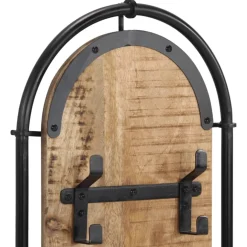vidaXL Wandkapstokken 2 st met 4 haken massief ruw mangohout