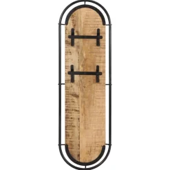 vidaXL Wandkapstokken 2 st met 4 haken massief ruw mangohout