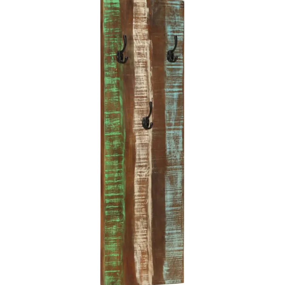 vidaXL Wandkapstokken 2 st 36x3x110 cm massief gerecycled hout
