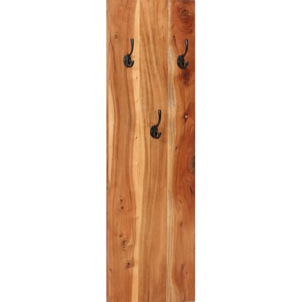 vidaXL Wandkapstokken 2 st 36x3x110 cm massief acaciahout