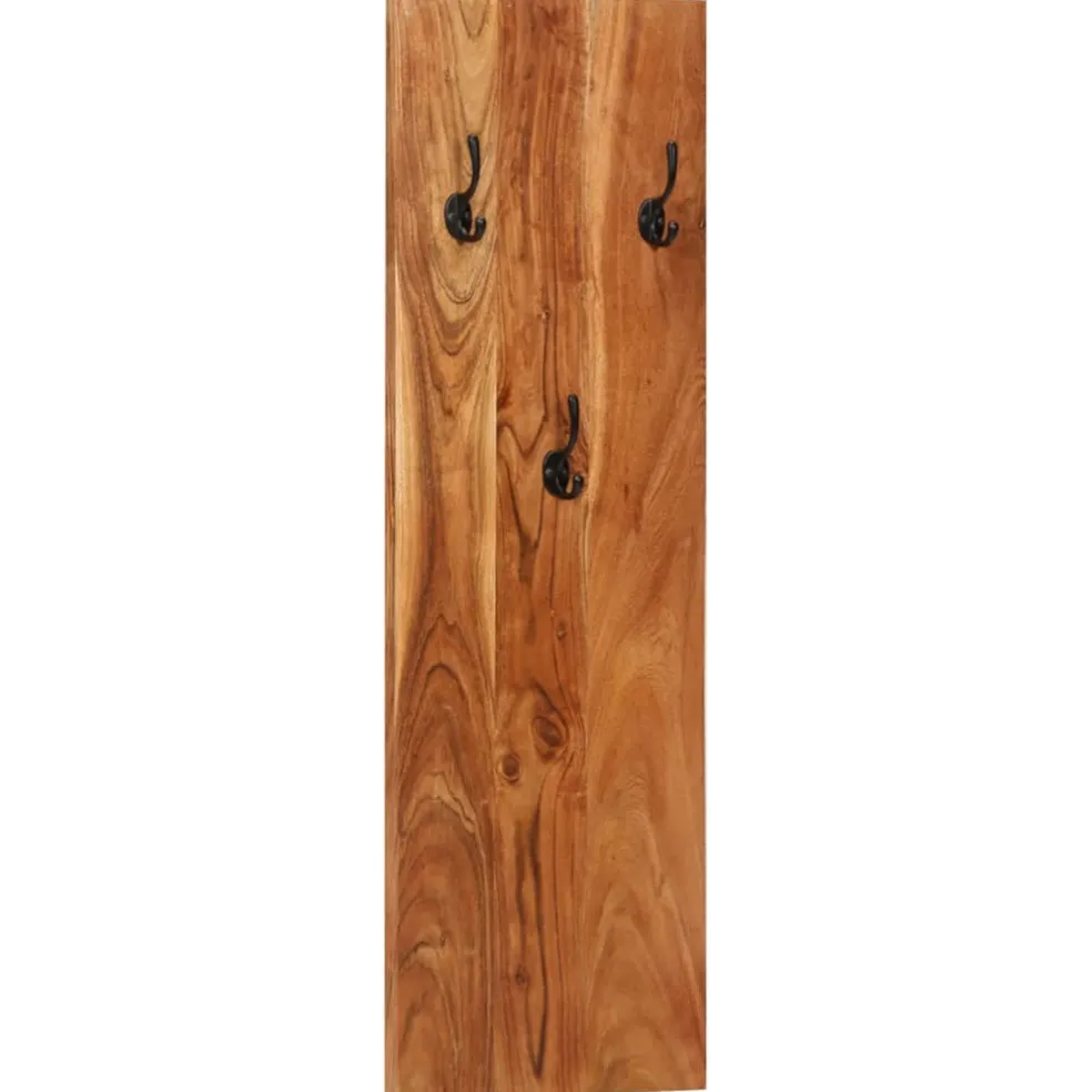 vidaXL Wandkapstokken 2 st 36x3x110 cm massief acaciahout