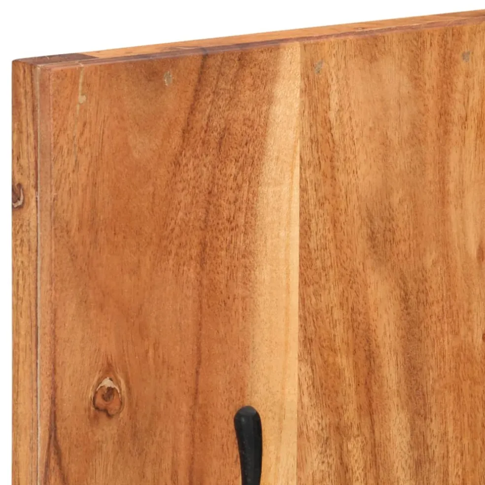 vidaXL Wandkapstokken 2 st 36x3x110 cm massief acaciahout