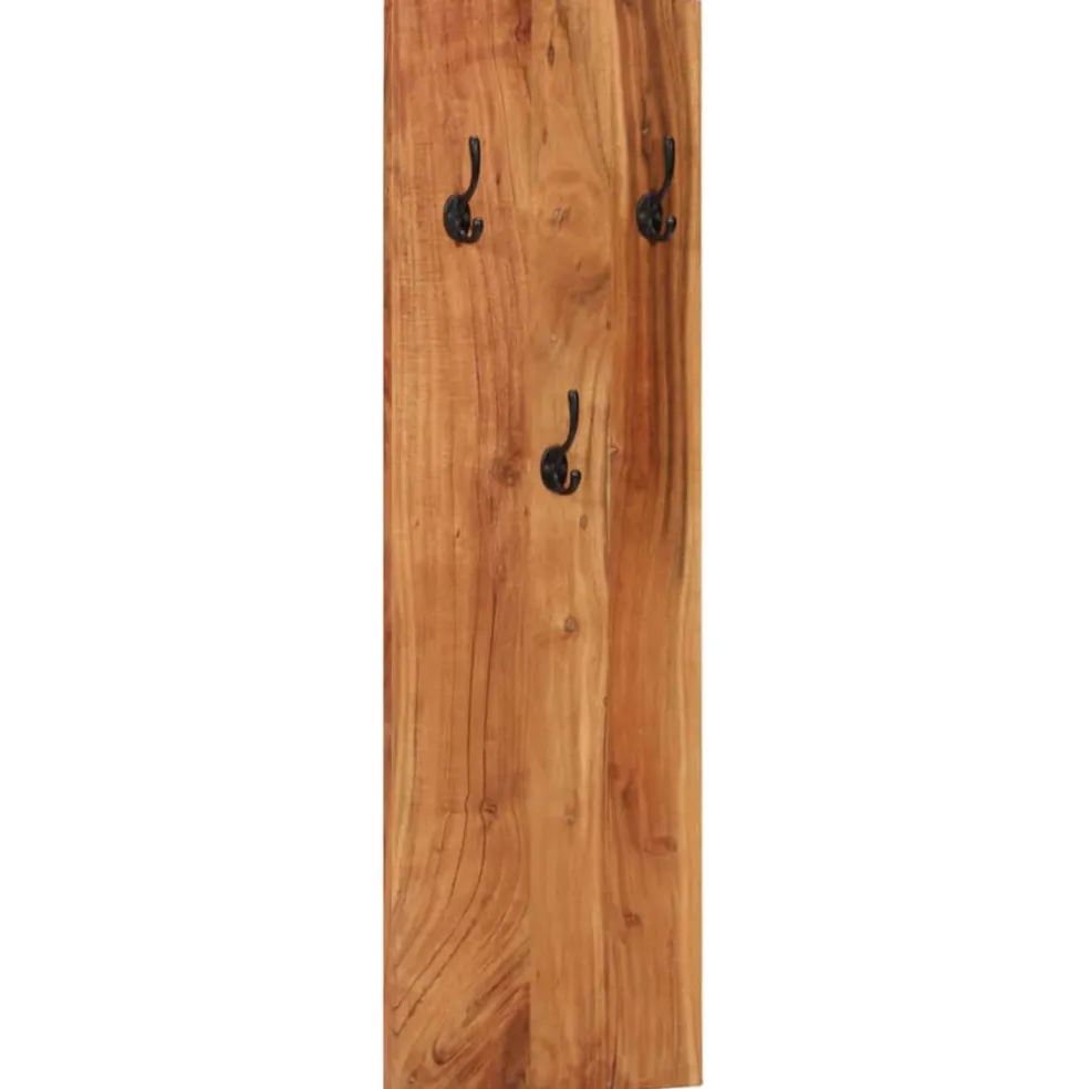 vidaXL Wandkapstokken 2 st 36x3x110 cm massief acaciahout