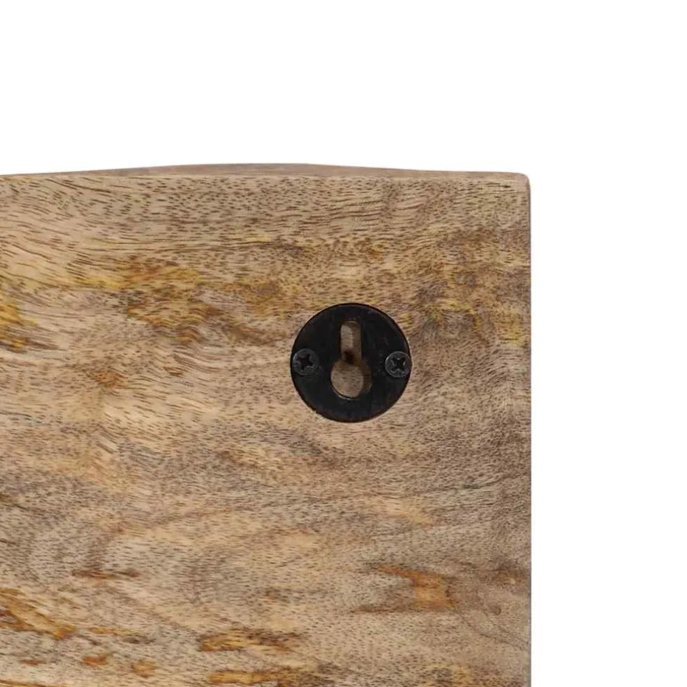 vidaXL Wandkapstok met 4 haken massief mangohout