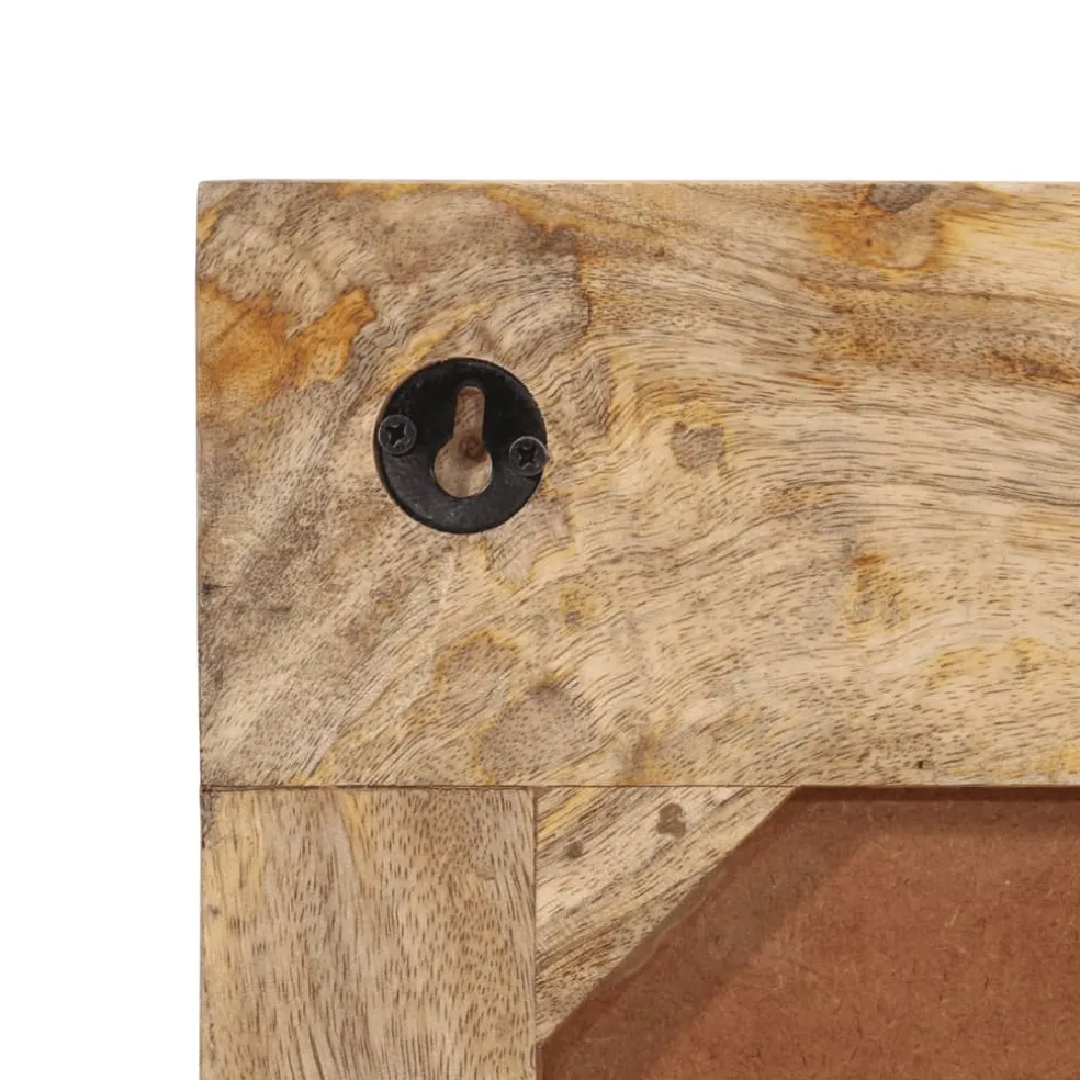 vidaXL Wandkapstok met 6 haken massief mangohout