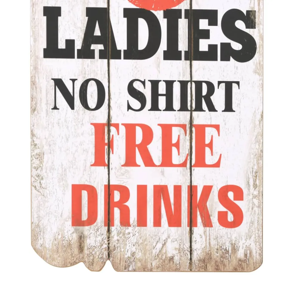 vidaXL Wandkapstok met 6 haken MEN LADIES 120x40 cm