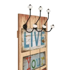 vidaXL Wandkapstok met 6 haken LE LIFE 120x40 cm