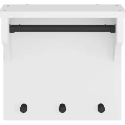 vidaXL Wandkapstok SANDNES wit 43x30x42 cm massief grenenhout