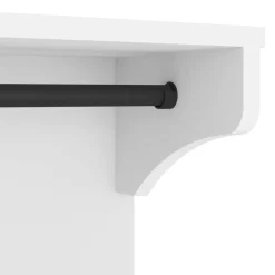vidaXL Wandkapstok SANDNES wit 43x30x42 cm massief grenenhout