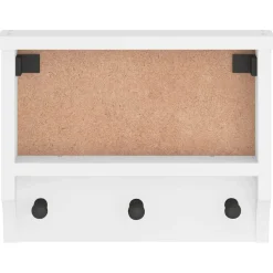 vidaXL Wandkapstok SANDNES wit 45x12x35 cm massief grenenhout