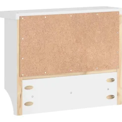 vidaXL Wandkapstok SANDNES wit 45x12x35 cm massief grenenhout