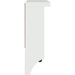 vidaXL Wandkapstok SANDNES wit 45x12x35 cm massief grenenhout