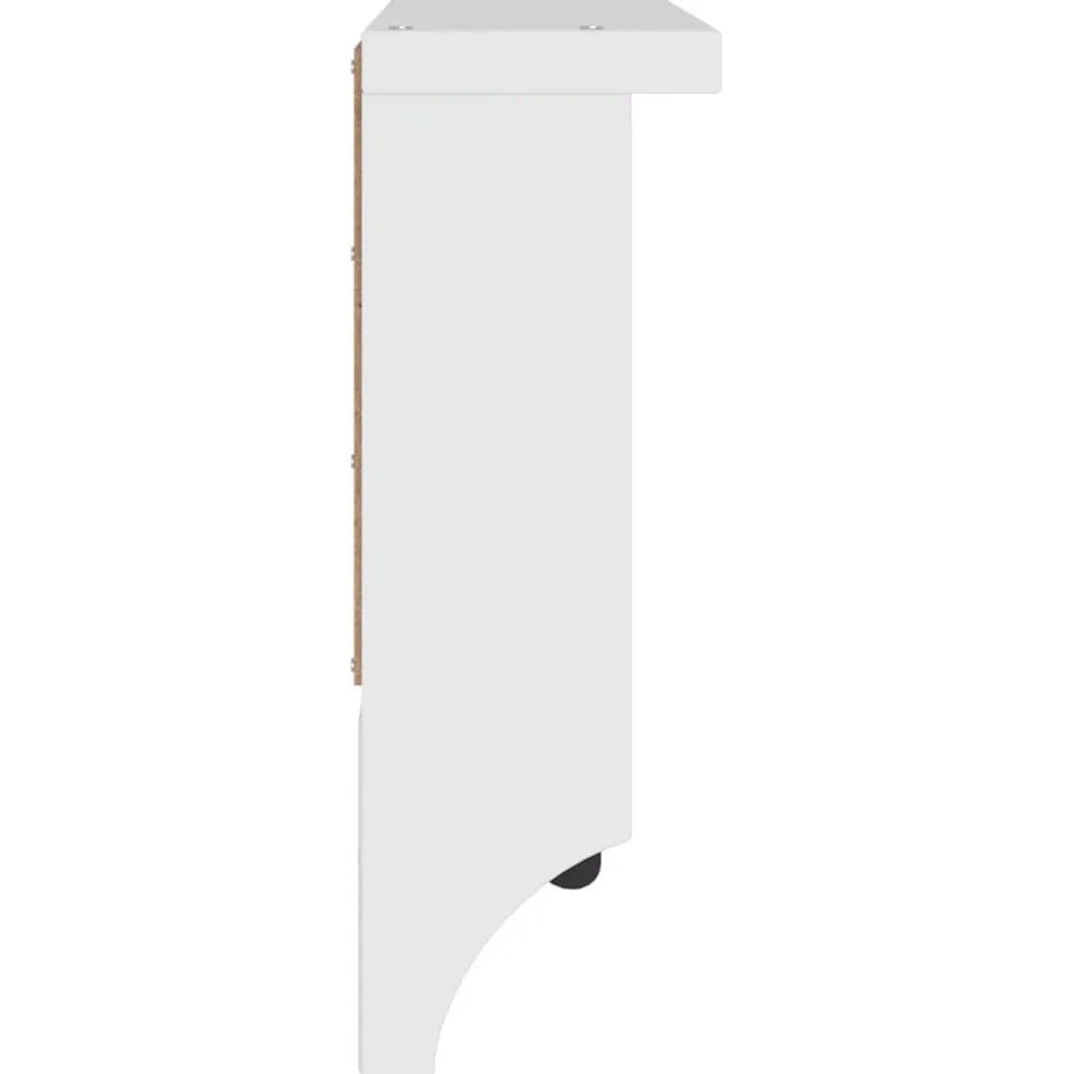 vidaXL Wandkapstok SANDNES wit 45x12x35 cm massief grenenhout