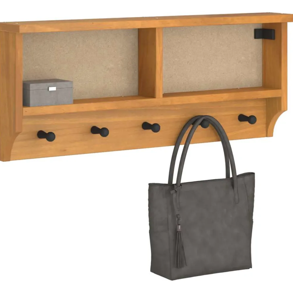 vidaXL Wandkapstok SANDNES 87x12x35 cm massief grenenhout
