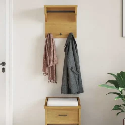 vidaXL Wandkapstok SANDNES 43x30x42 cm massief grenenhout