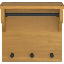 vidaXL Wandkapstok SANDNES 43x30x42 cm massief grenenhout